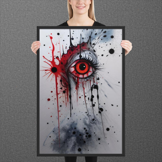 Red Eye Horror Framed Poster