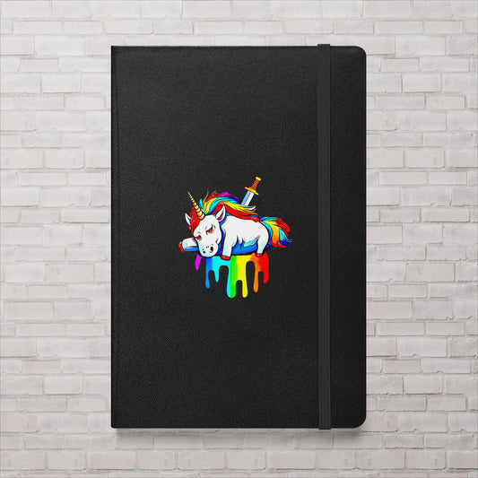 Unhappy Unicorn Hardcover Notebook